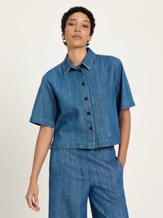 Jeans blouse - mid blue denim via Brand Mission