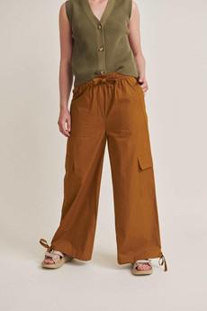 Tilde loose cargo pants - tapenade via Brand Mission