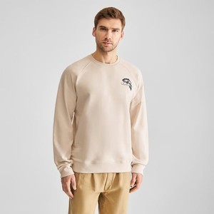 Malmoe sweater cut out troat - oat white from Brand Mission