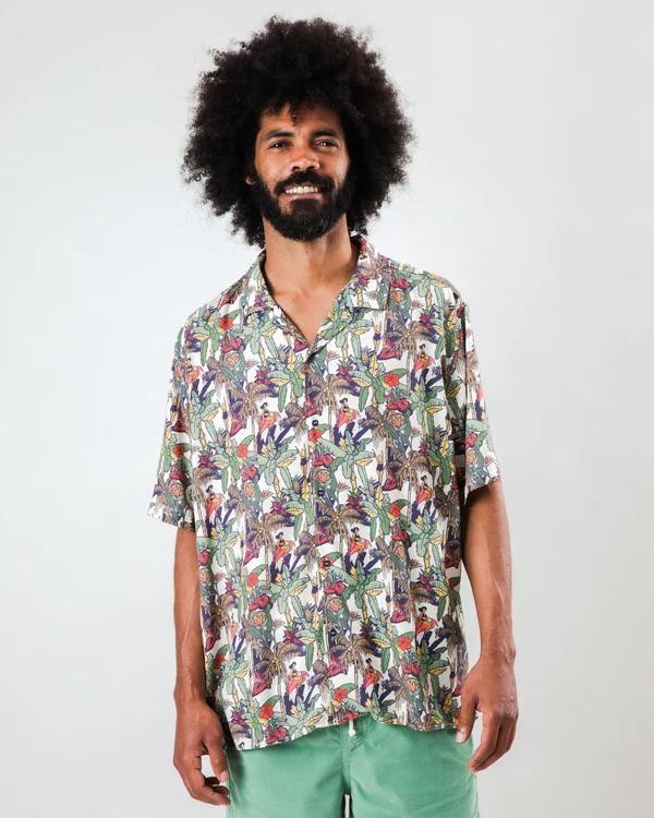 Aloha shirt helios - ecru from Brand Mission
