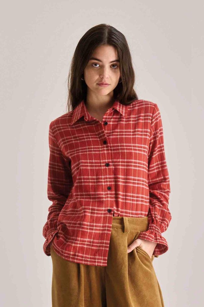 Page blouse check - red from Brand Mission
