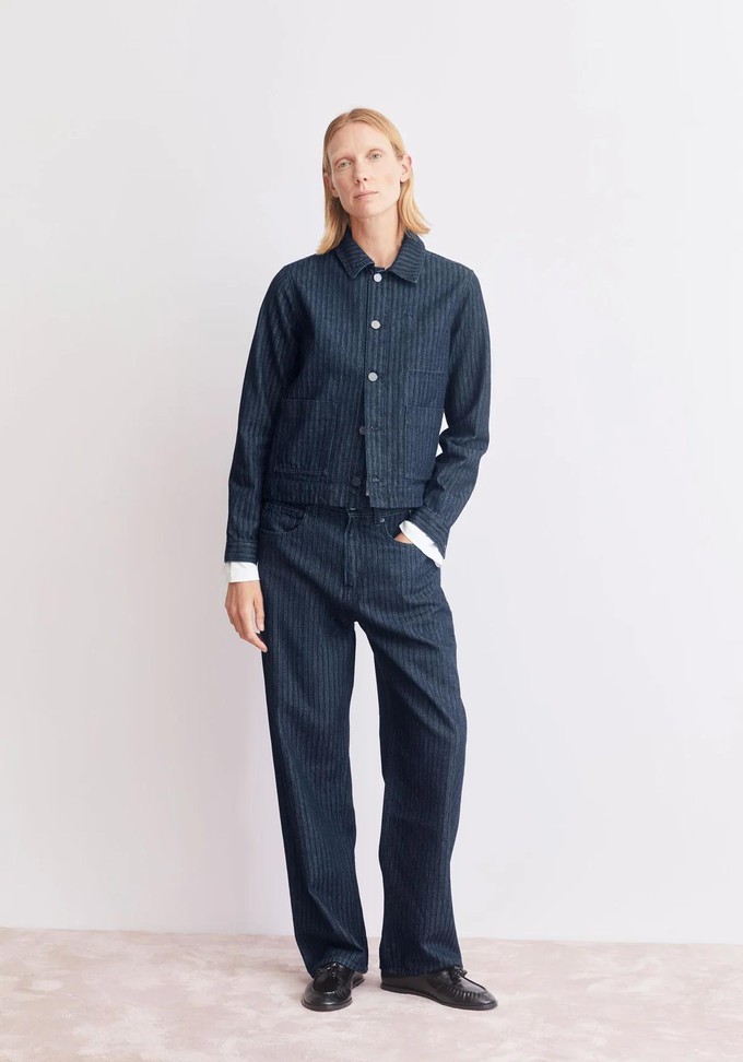 Herringbon denim jacket - rinse from Brand Mission