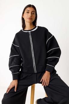 Jaione sweatjasje - zwart via Brand Mission