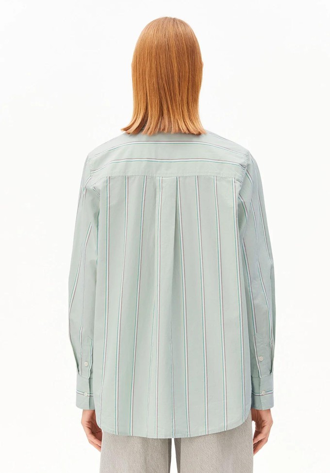 Stripe loose blouse - foam pool green from Brand Mission