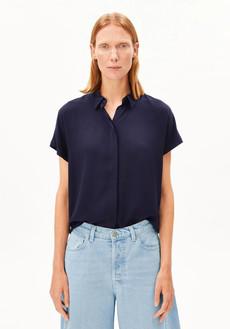 Larisaana blouse - tinted navy via Brand Mission