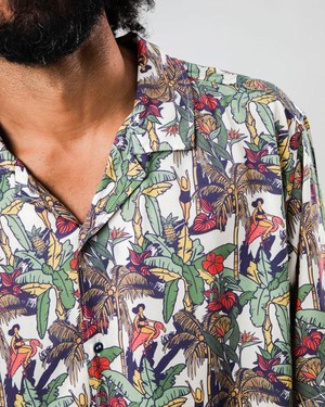 Aloha shirt helios - ecru from Brand Mission