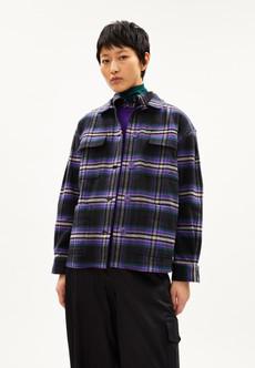 Torinaa check  blouse - purple stone via Brand Mission