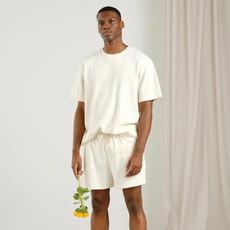 T-shirt Danviken Waffle  - Off white via Brand Mission
