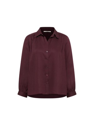 Blouse met plooitjes - bordeaux from Brand Mission