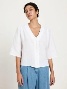 Blouse met v-hals - white via Brand Mission