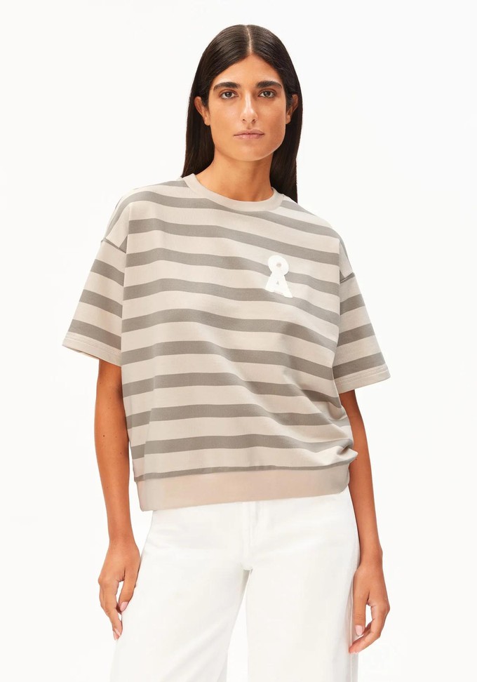 Bamikaa sweater stripe - undyed seal grey from Brand Mission