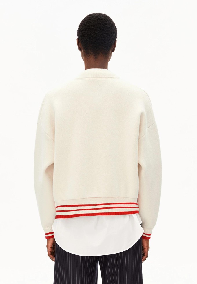 Iconic bomber jacket - oatmilk mars red from Brand Mission