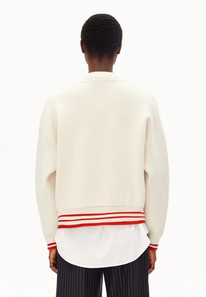 Iconic bomber jacket - oatmilk mars red from Brand Mission