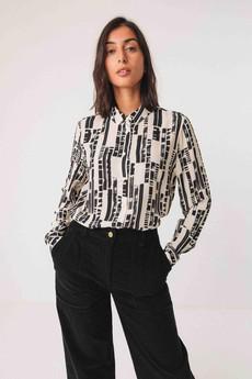 Asune blouse - small brush print via Brand Mission