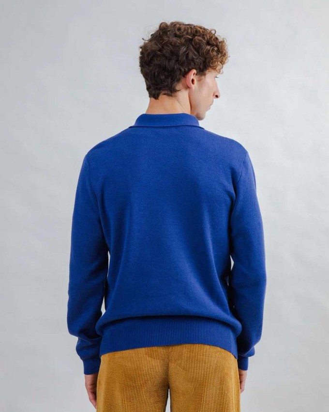 Knitted Polo - blue from Brand Mission