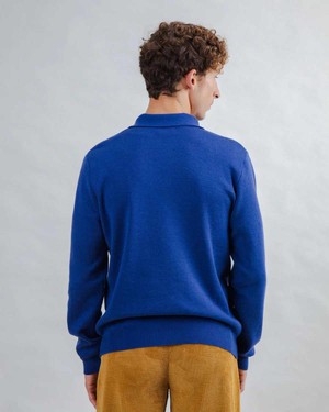 Knitted Polo - blue from Brand Mission