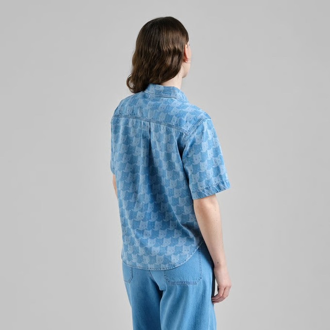 Stensvik denim blouse cats - light blue from Brand Mission