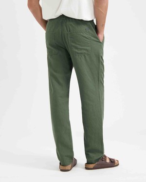 Tyler linnen pant - moss green from Brand Mission