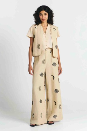 Randa pants embroidery - beige from Brand Mission
