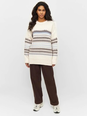 Wool pattern boxy sweater - offwhite from Brand Mission Wool pattern boxy sweater - offwhite from Brand Mission