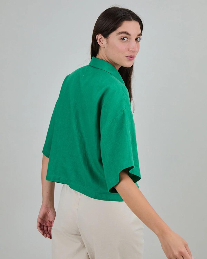 Boxy squared blouse - green from Brand Mission