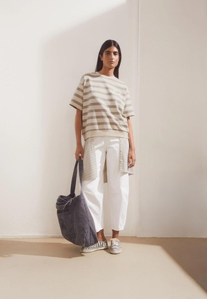 Bamikaa sweater stripe - undyed seal grey from Brand Mission