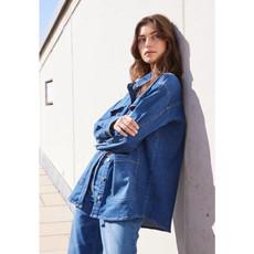Mille overshirt jasje - washed blue denim via Brand Mission