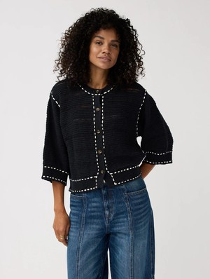 Caroline cardigan - wool white from Brand Mission