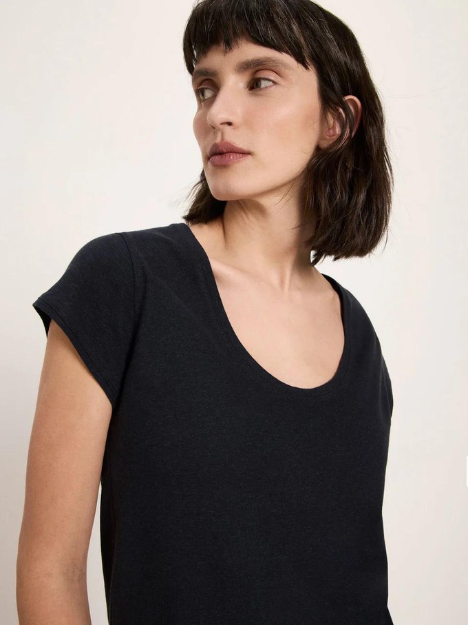 Ronde hals hennep shirt - onyx from Brand Mission