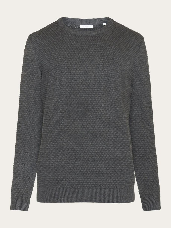 Vagn bubble knit - dark grey melange from Brand Mission