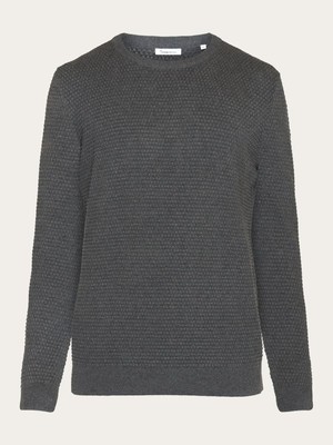 Vagn bubble knit - dark grey melange from Brand Mission