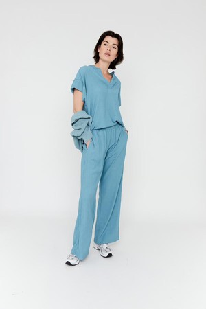 Brooke pantalon - ash blue solid from Brand Mission