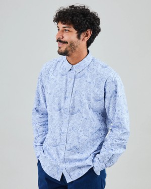 Asis Percales Crocodylus Regular Shirt Blue from Brava Fabrics