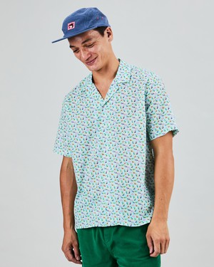 Marbles Aloha Shirt White from Brava Fabrics