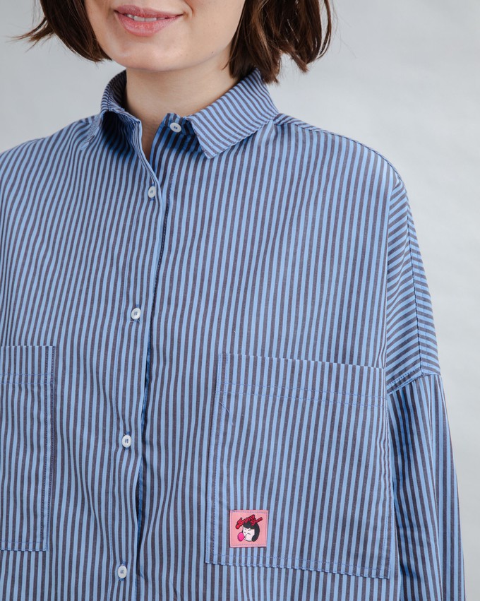 Oversize Stripes Gum Shirt from Brava Fabrics