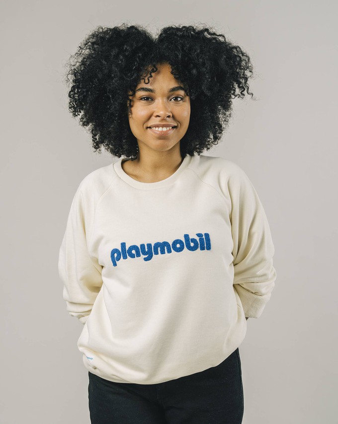 Playmobil Logo Sweatshirt Ecru from Brava Fabrics