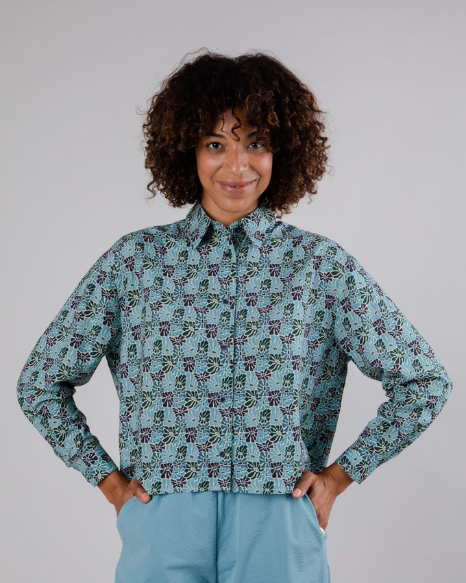Spring Boxy Blouse Blue from Brava Fabrics Spring Boxy Blouse Blue from Brava Fabrics