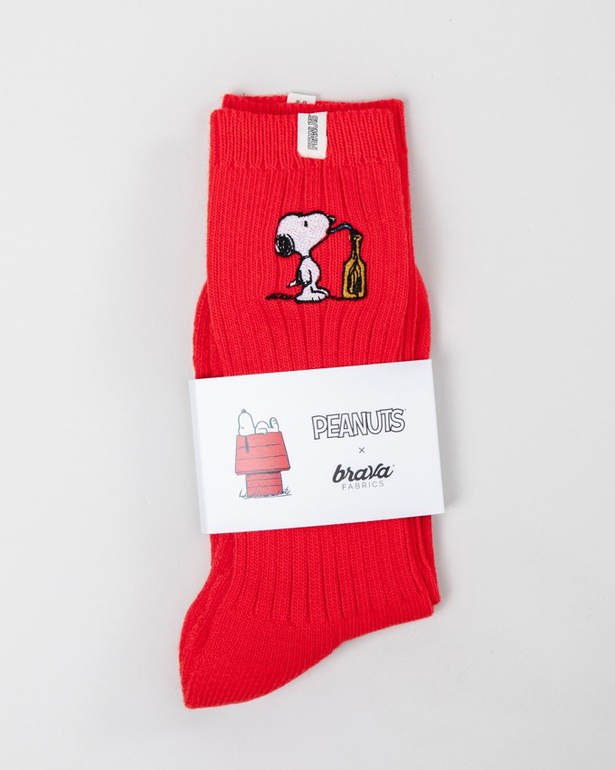 Peanuts Tropical Socks Red from Brava Fabrics