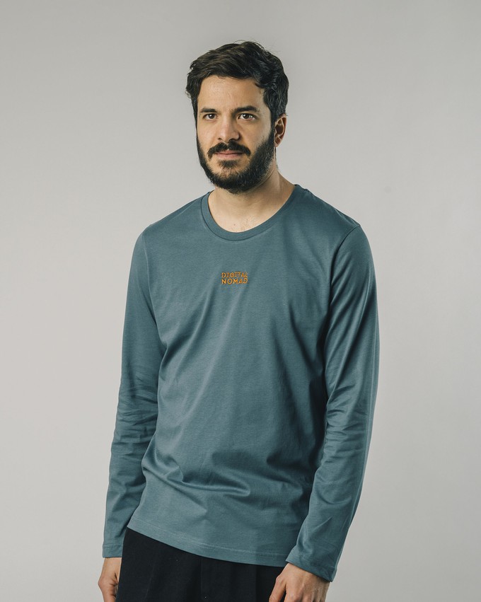 Digital Nomad Longsleeved T-Shirt Indigo from Brava Fabrics