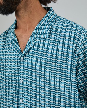 Sardinas Aloha Shirt Blue from Brava Fabrics