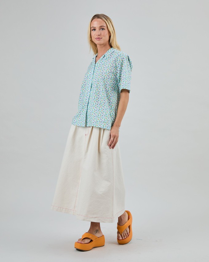 Marbles Aloha Blouse White from Brava Fabrics