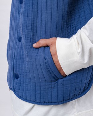 Quilt Vest Man Indigo from Brava Fabrics
