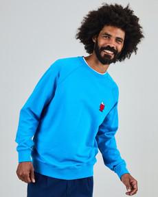 Peanuts Snoopy Doghouse Sweatshirt Blue via Brava Fabrics