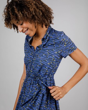 Jalapeño Short Dress Navy from Brava Fabrics
