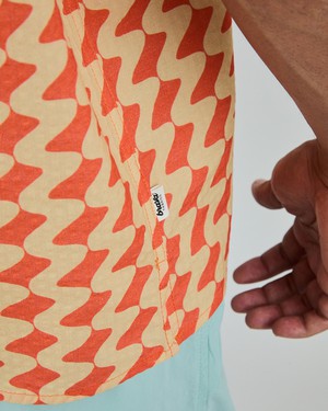 Gum Aloha Shirt Rust Red from Brava Fabrics