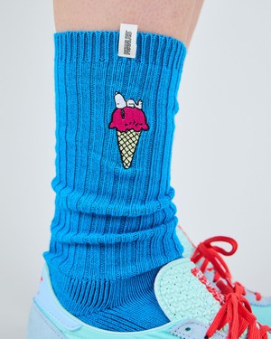 Peanuts Gelato Socks Blue from Brava Fabrics