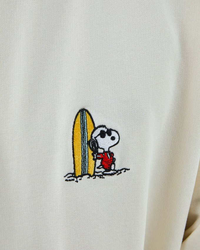 Peanuts Surf Sweatshirt Ecru from Brava Fabrics
