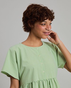 Checks Oversize Shorts Dress Green from Brava Fabrics