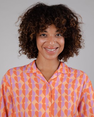 Gummie Aloha Blouse Coral from Brava Fabrics Gummie Aloha Blouse Coral from Brava Fabrics