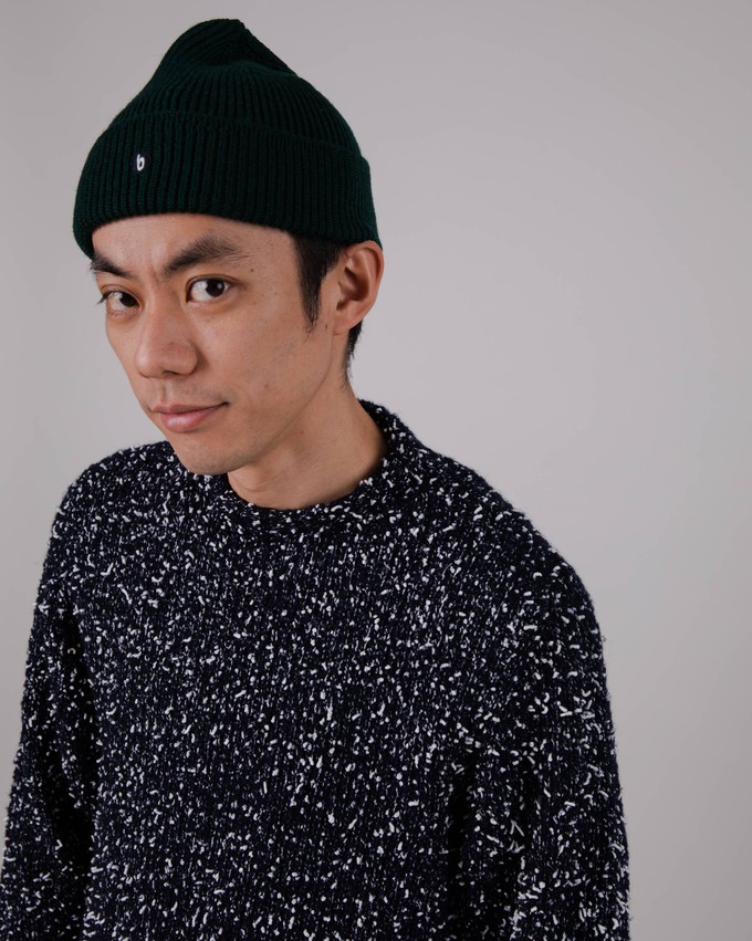 Two Tones Wool Sweater Navy from Brava Fabrics